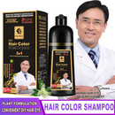 3 In 1 Instant Coloring Shampoo Natural Black Color for Men Women