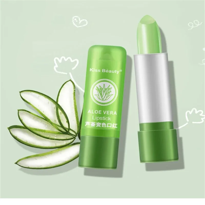 1PC Moisturizing Aloe Color Changing Lipstick Long Term Moisturizing