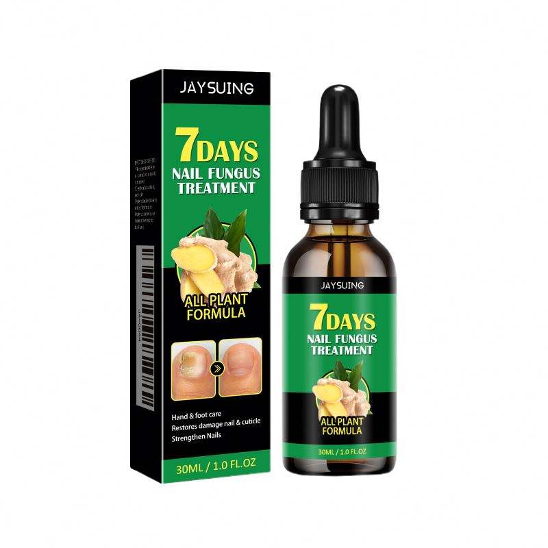 Jaysuing 7DAYS Ginger Anti Fungal Infection Foot Toe Nail with Fungus Treatments Oil Essence
