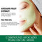 Oem Custom Logo 4g*12pcs Moisturizing Pore Cleaning Avocado Foam Face Sheet Mask Full Face Mask Facial Mask